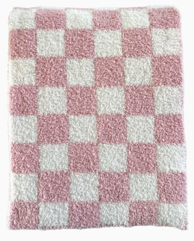 Checker Blanket- Strawberry