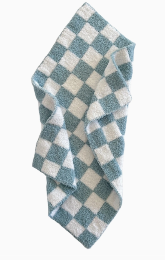 Checker Mini Blanket- Powder