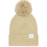 Beanie With Pom - Tan