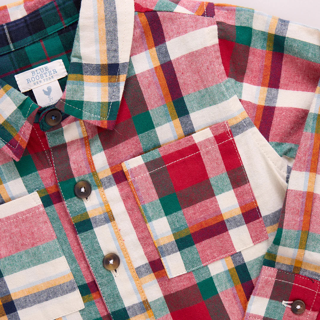 Boys Jack Shirt - Holiday Tartan