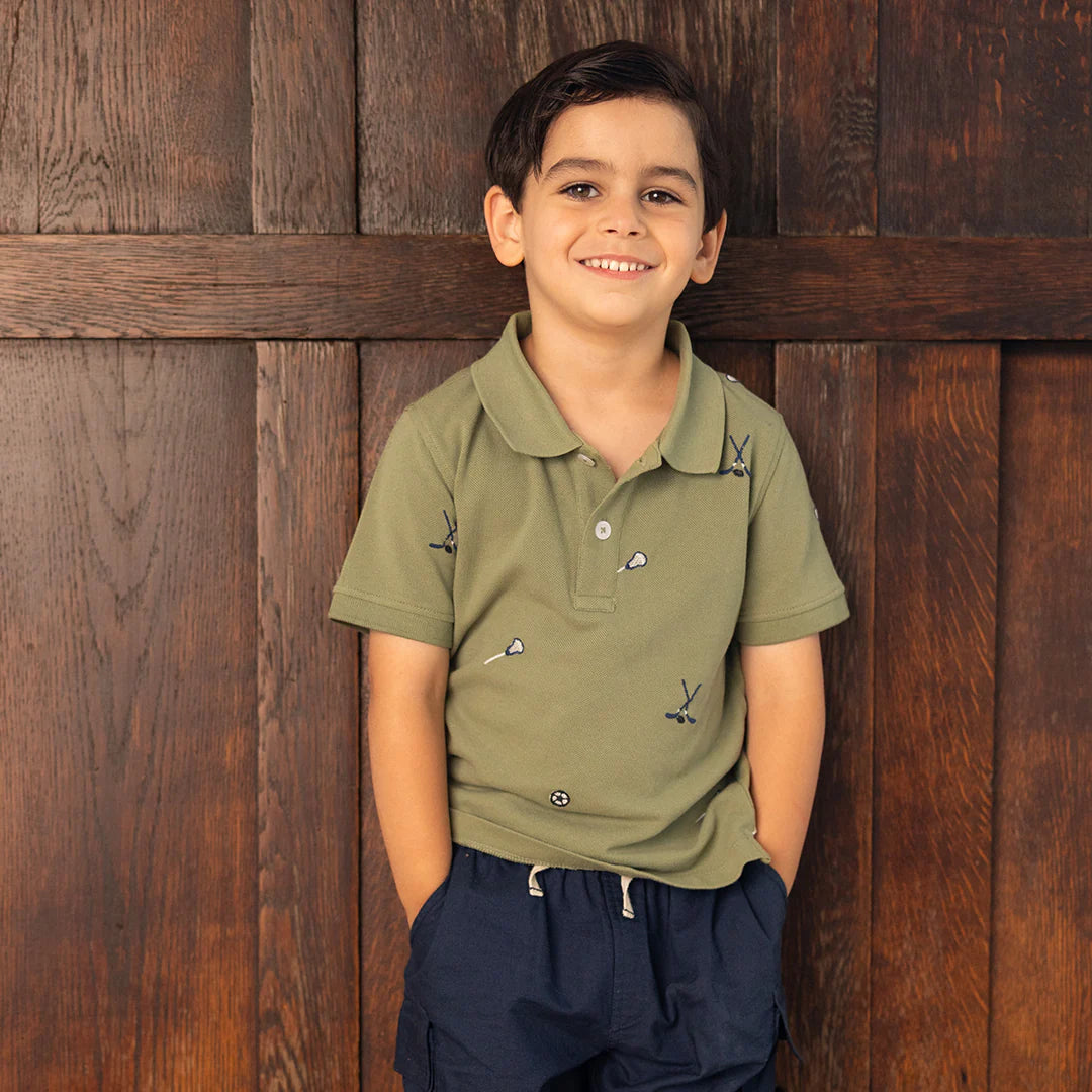 Boys Alec Shirt - Sports Embroidery