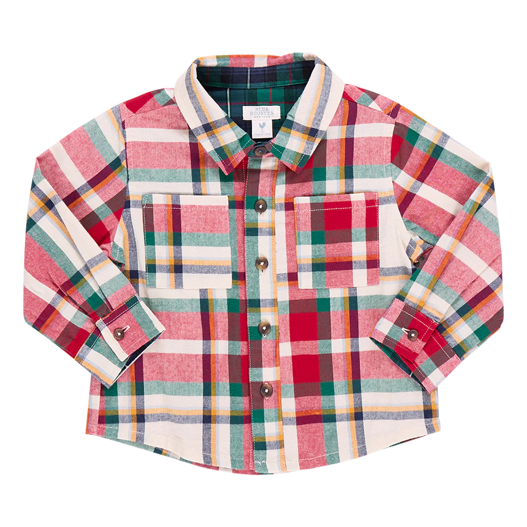 Boys Jack Shirt - Holiday Tartan