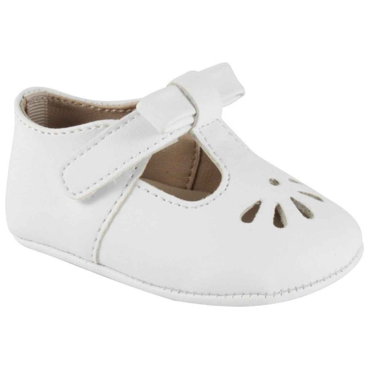 Brynna Infant Classic White T-Strap Shoes