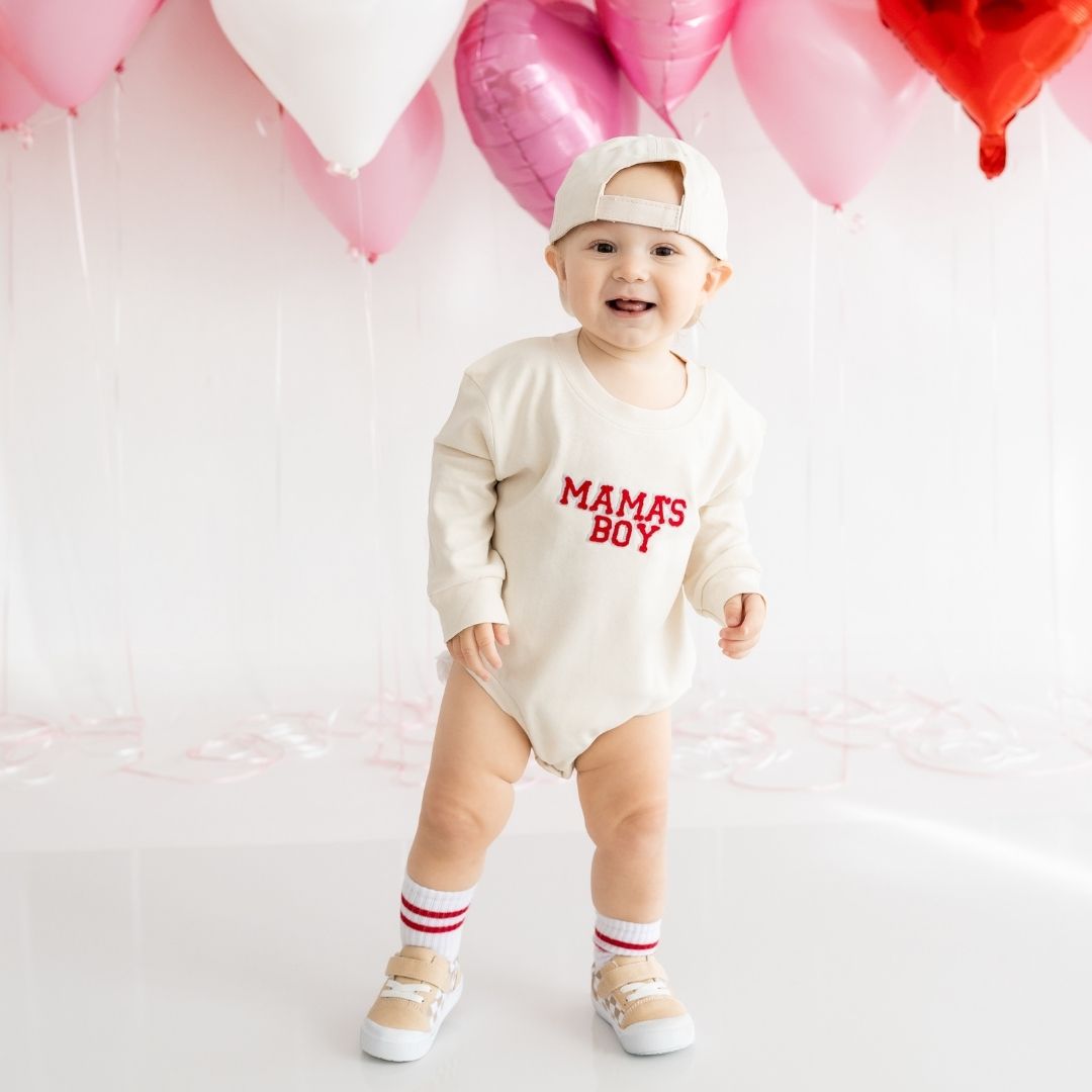 Mama's Boy Long Sleeve Romper