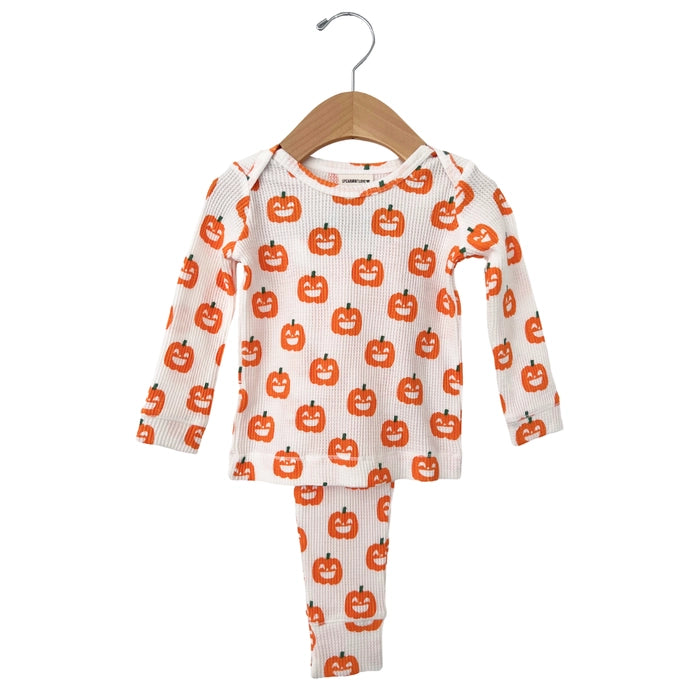 Organic Waffle 2-Piece Set - Jack-O-Lantern