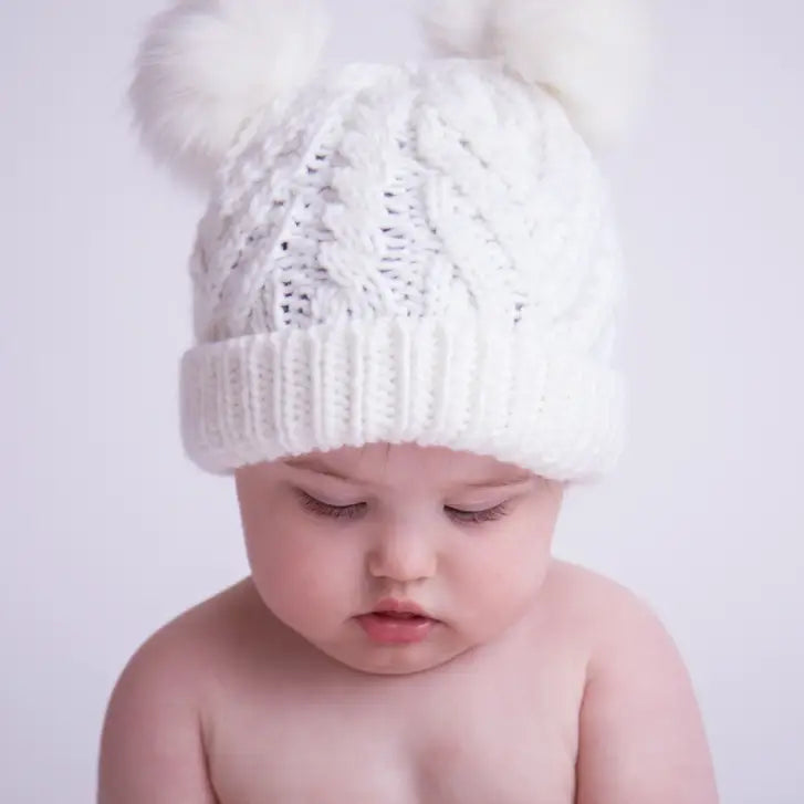 Winter White Fluffer Beanie