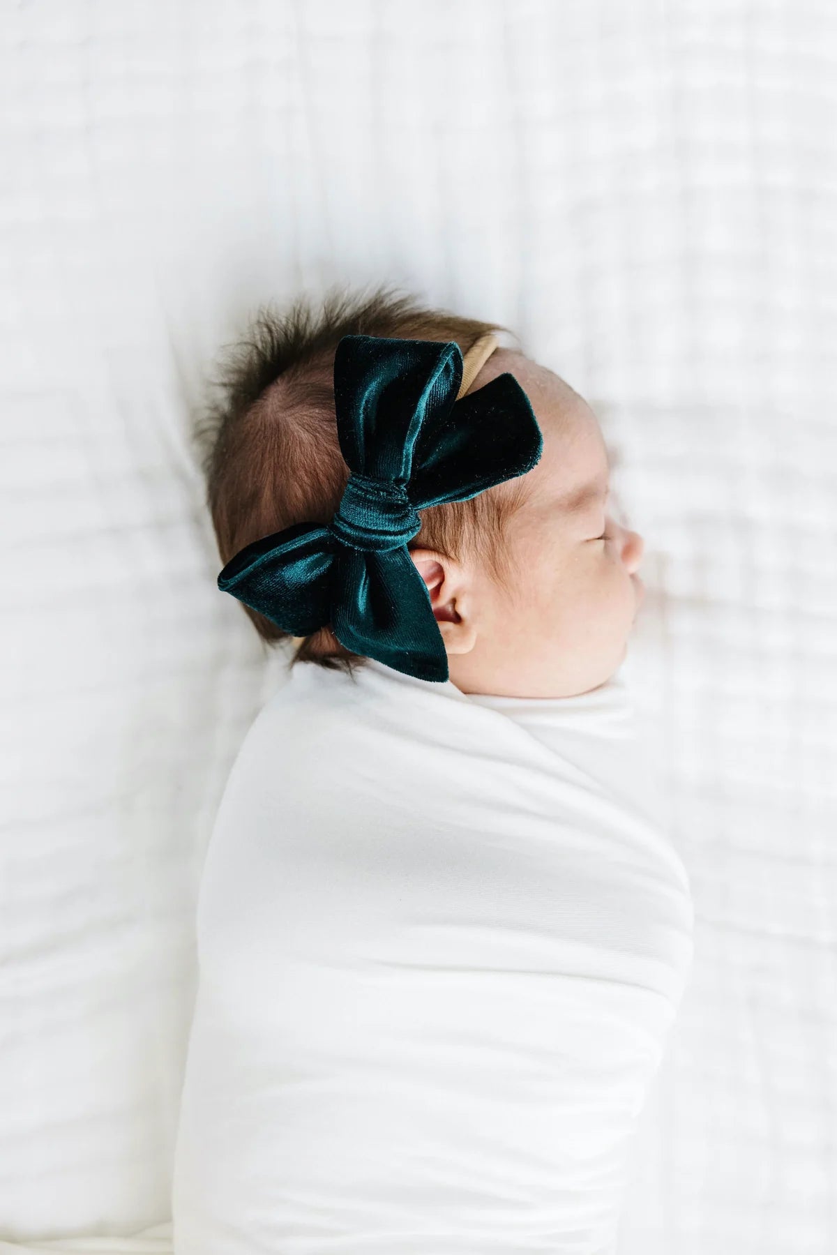 Velvet - Emerald Bow Headband