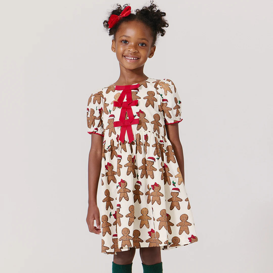 Girls Hermione Dress - Gingerbread Cookie