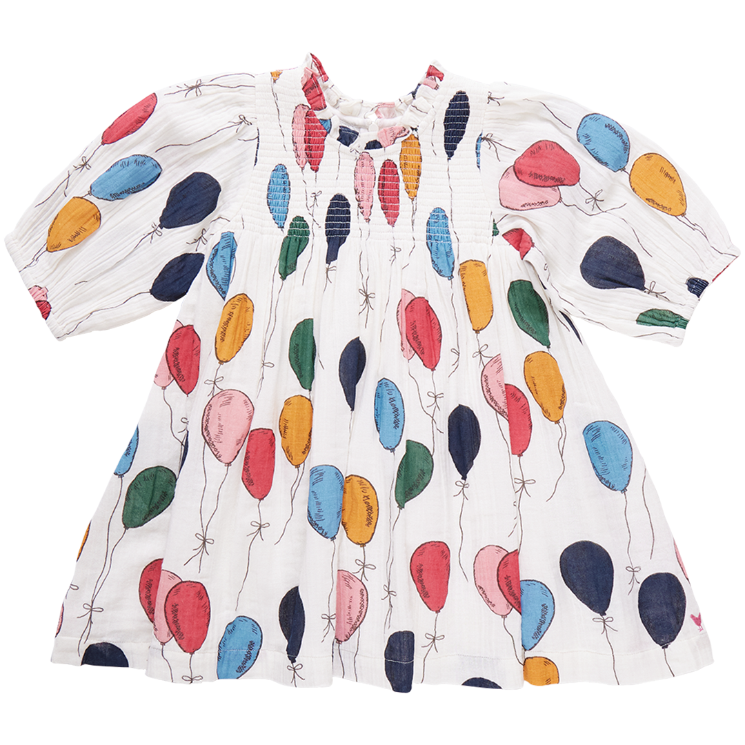 Girls Stevie Puff Sleeve Dress - Balloon Bunches