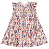 Girls Stevie Dress - Vintage Nutcracker