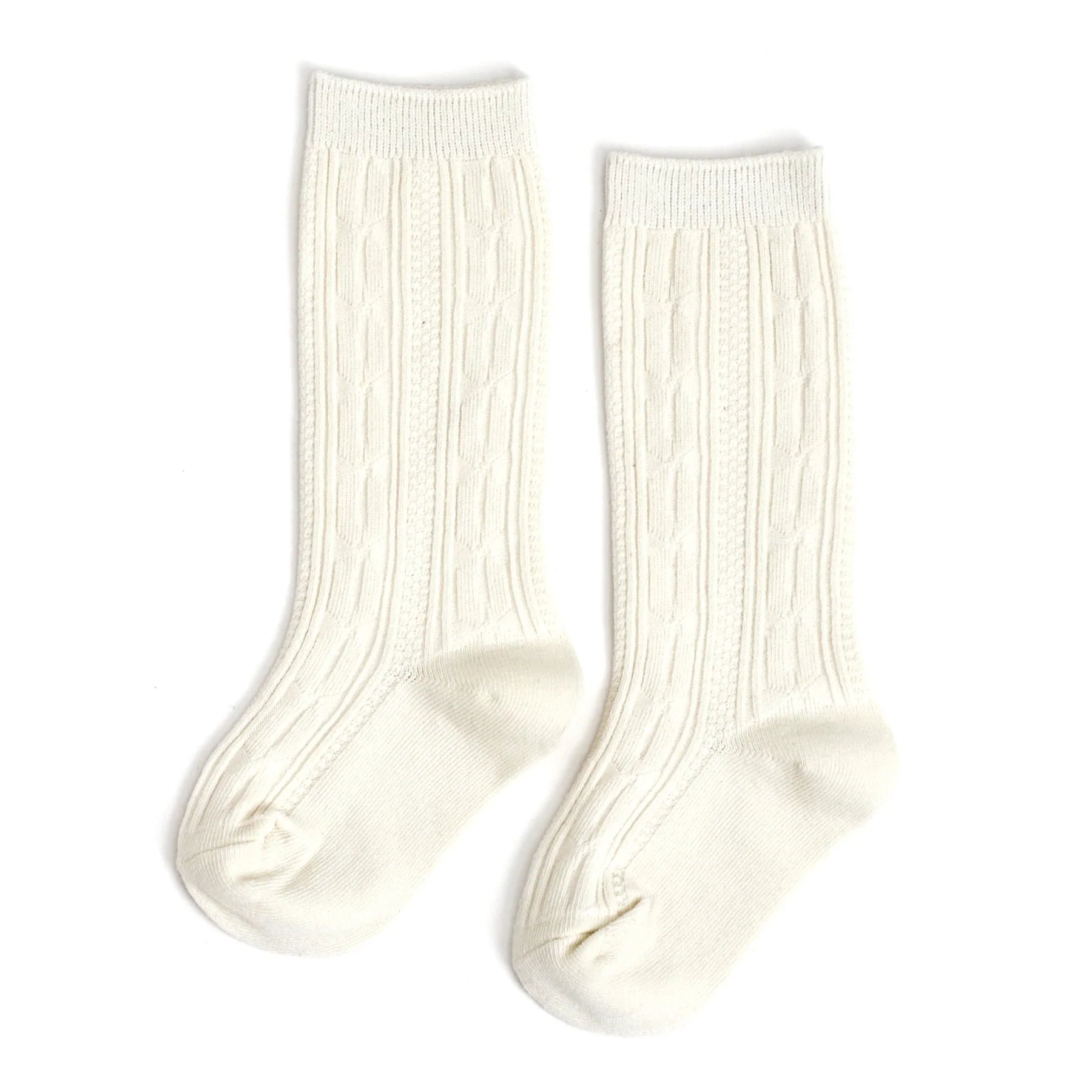 Ivory Cable Knit Knee Highs