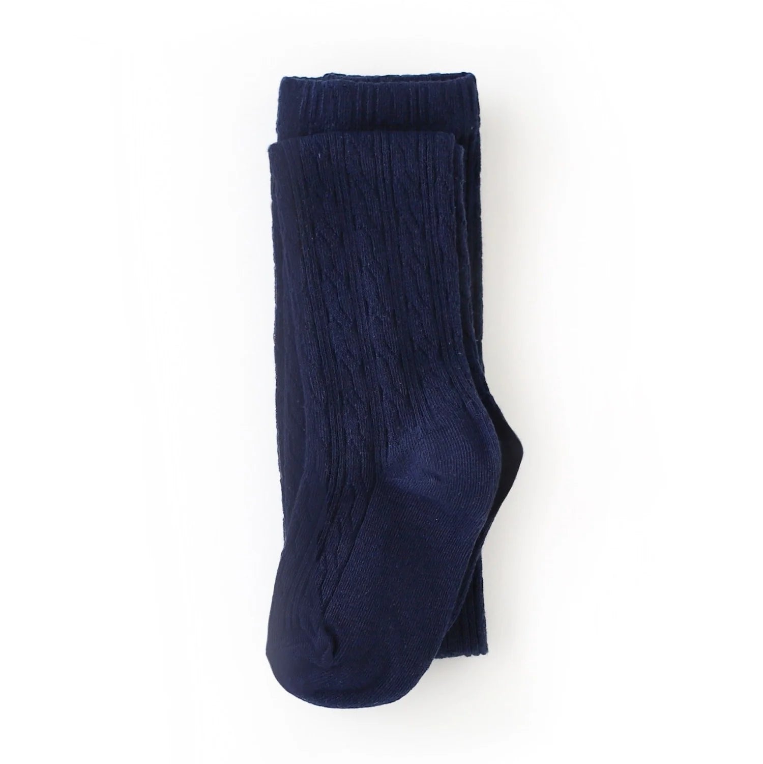 Ribbed Knit Tights - Bright Navy