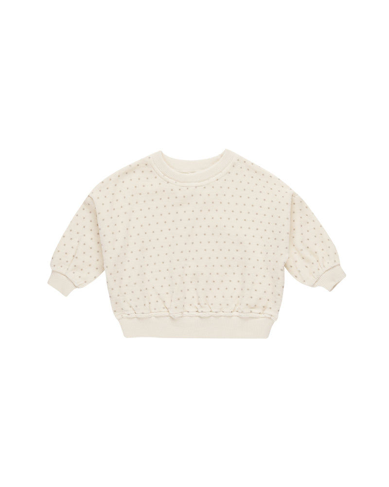 Velour Relaxed Sweatshirt || Polka Dot