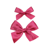 Satin - Peony Bow Clip