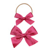 Satin - Peony Bow Headband