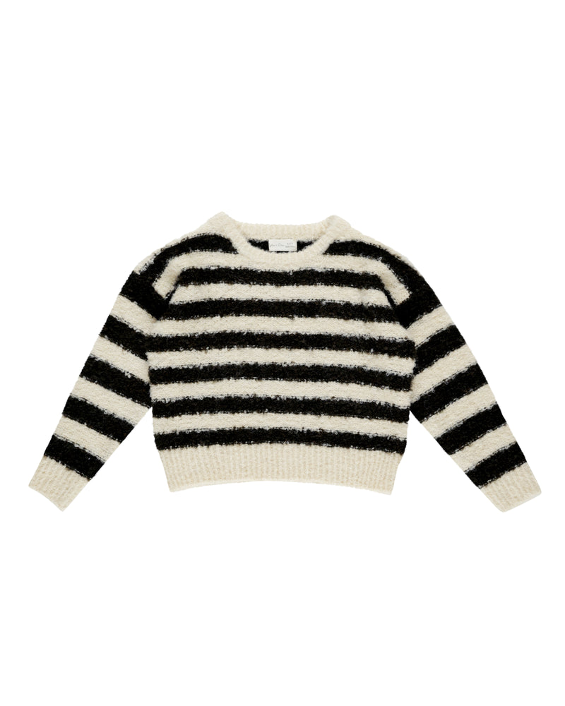 Aspen Sweater || Fuzzy Stripe