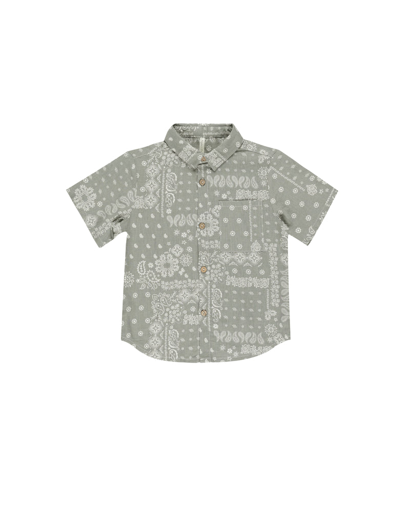 Collared Short Sleeve Shirt || Laurel Bandana