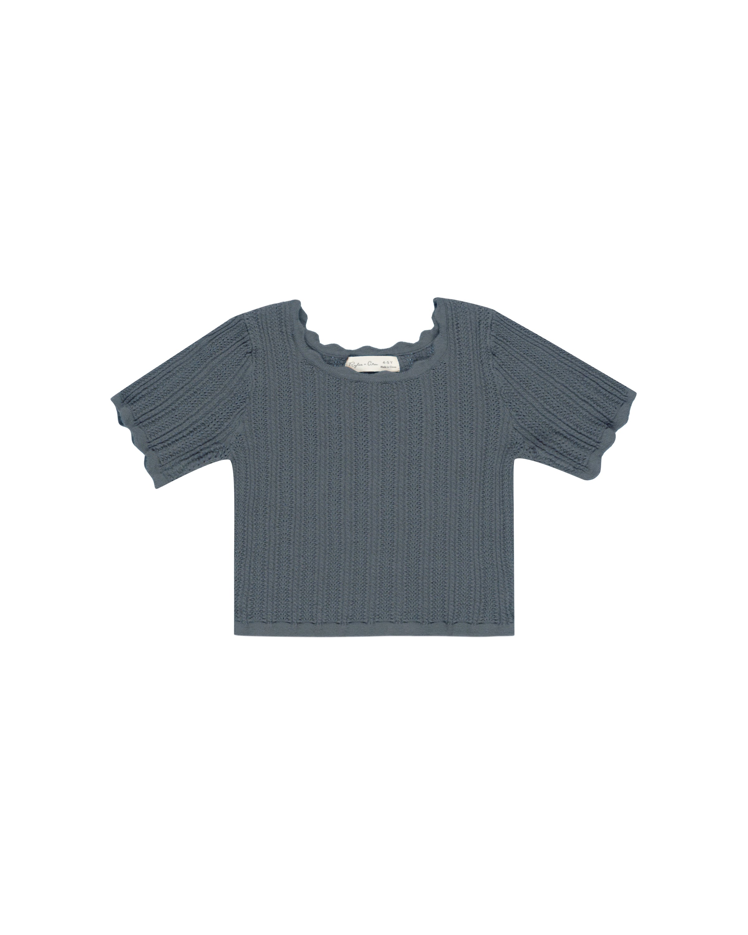 Scallop Tee || Indigo