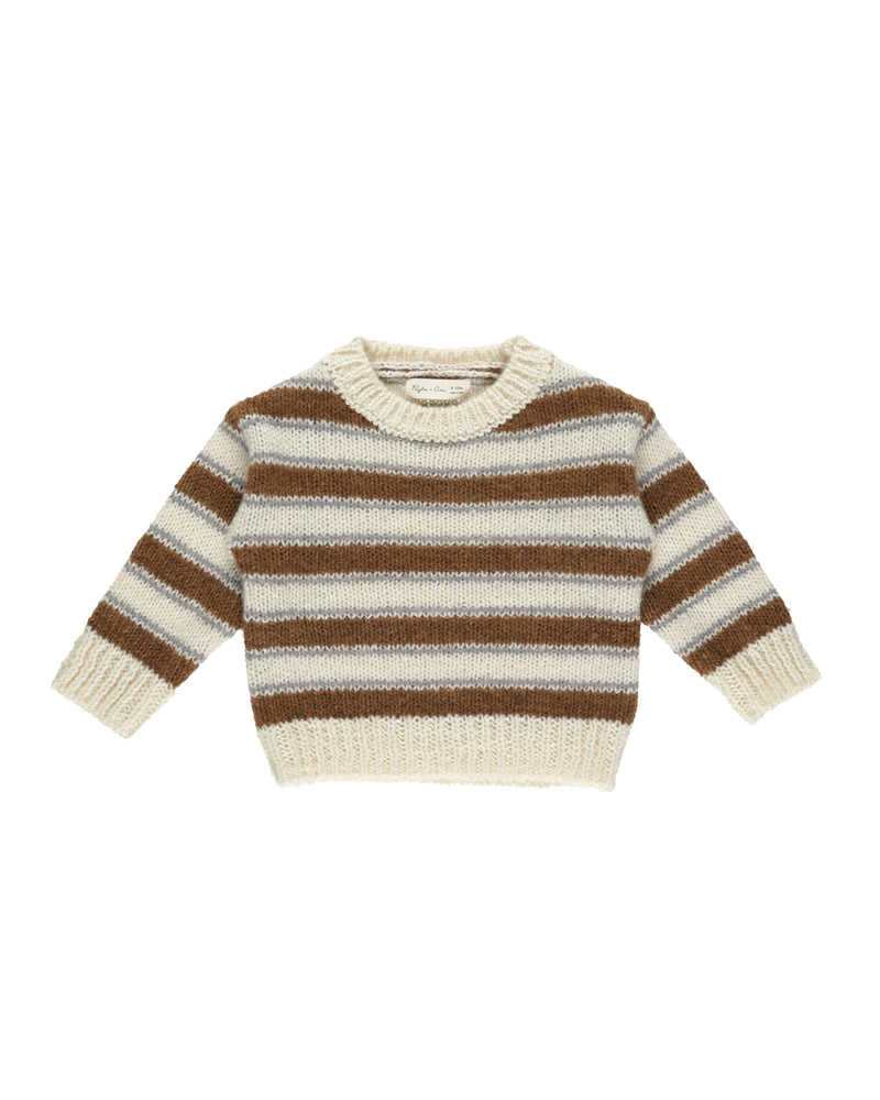 Aspen Sweater || Saddle Stripe