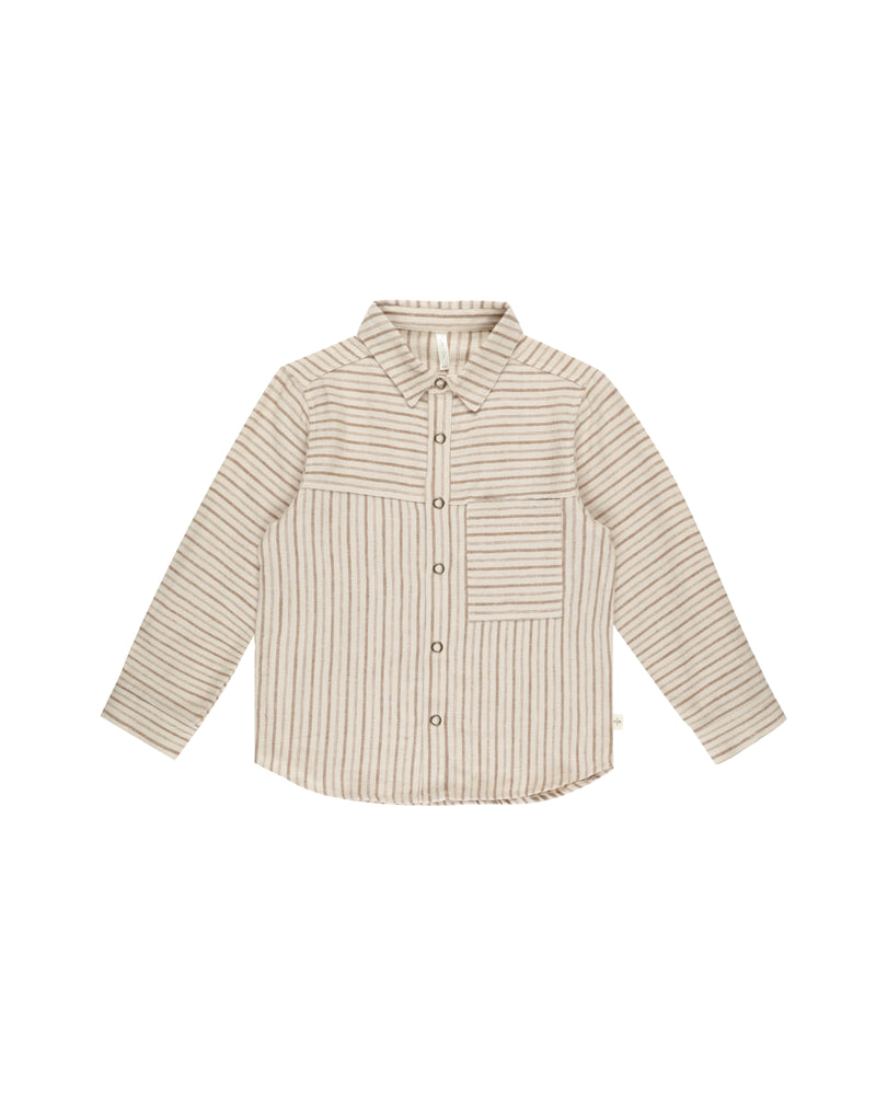 Walker Shirt || Saddle Pinstripe