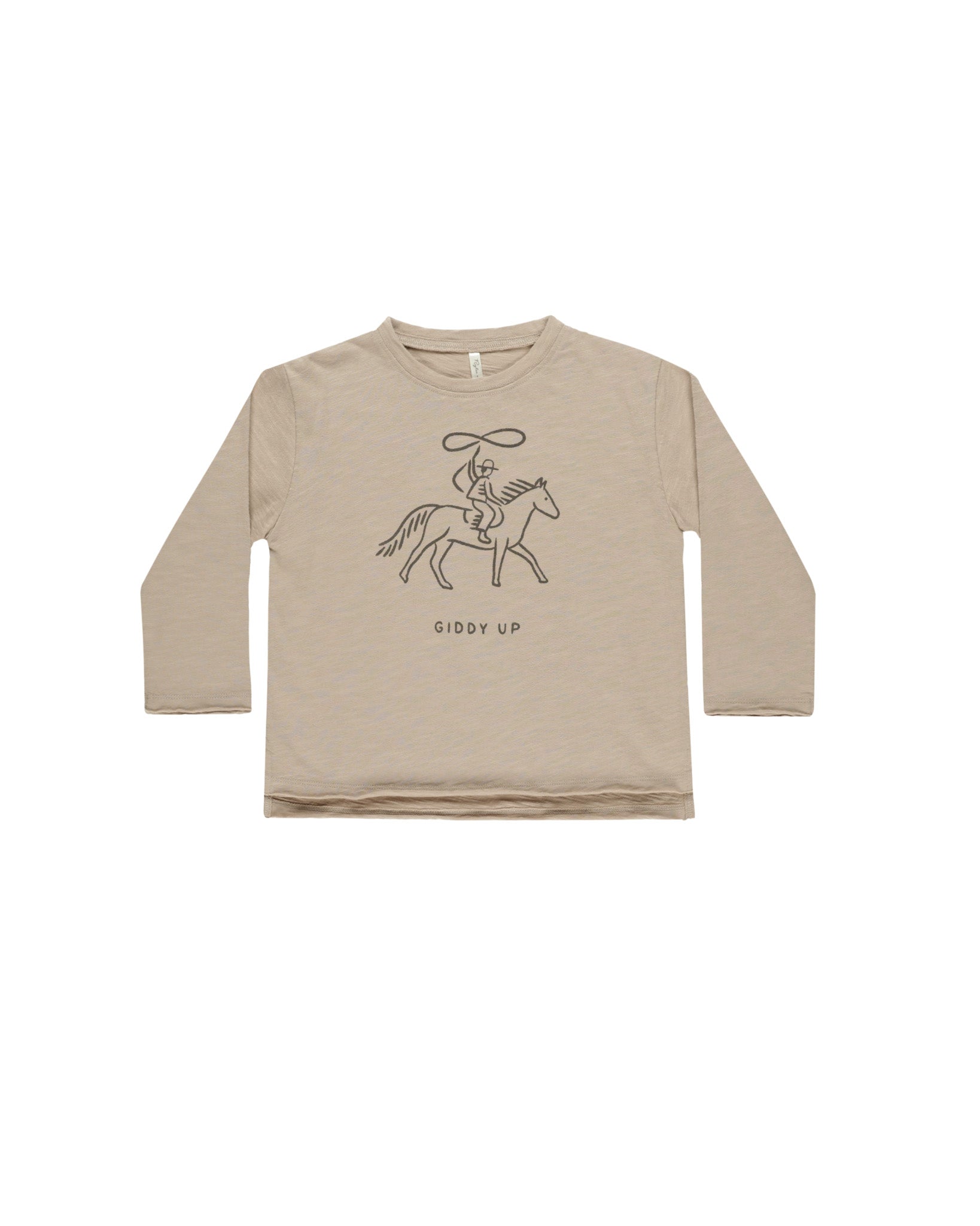 Raw Edge Long Sleeve Tee || Giddy Up