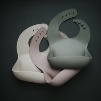 Silicone Baby Bib - Warm Taupe